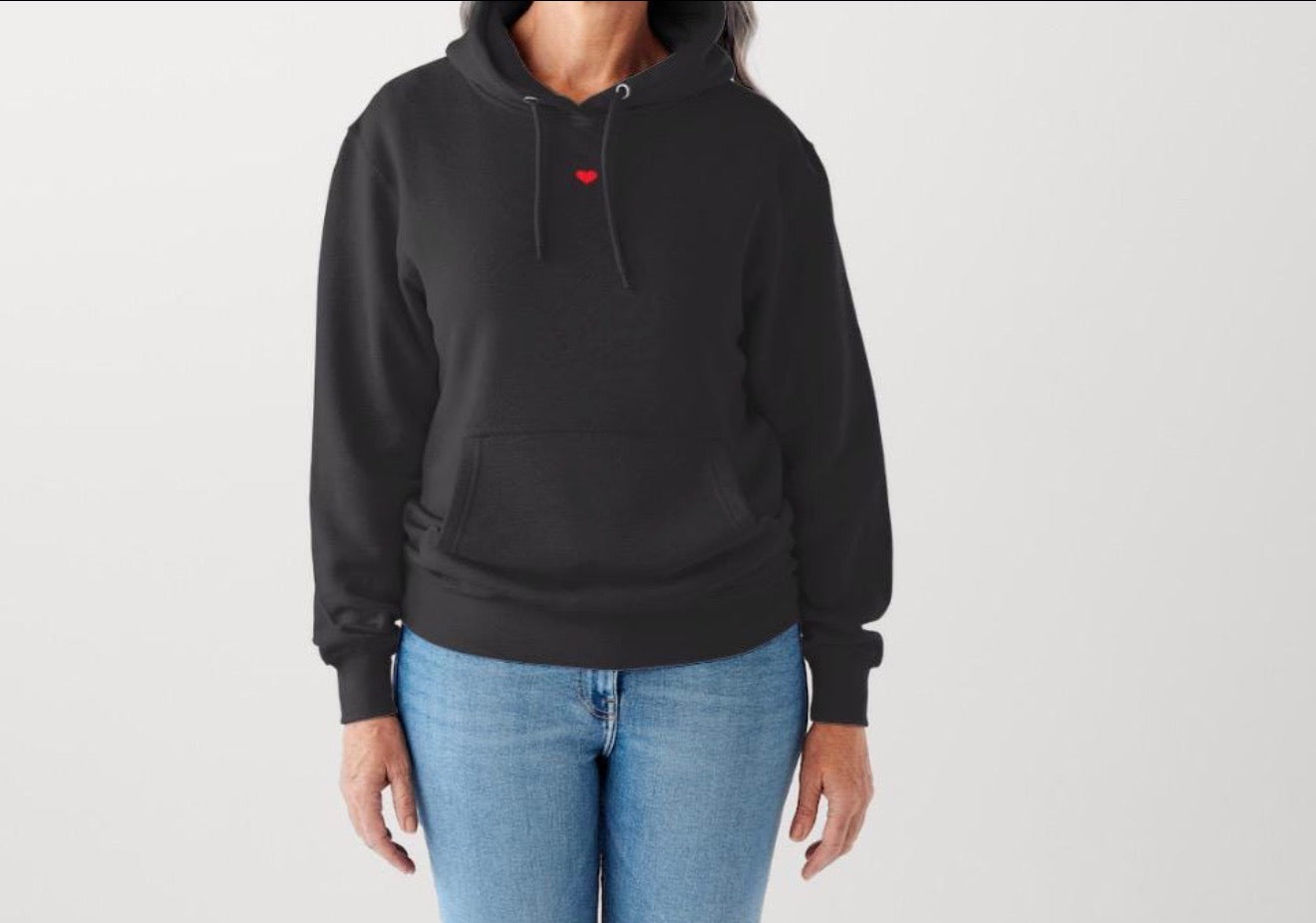 Damen Basic Hoodie - Druck Herz