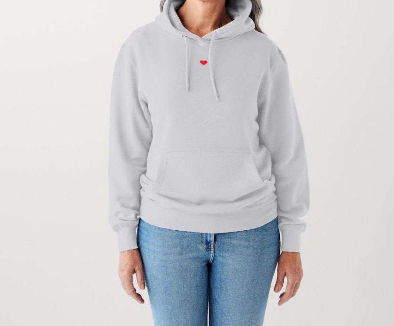 Damen Basic Hoodie - Druck Herz