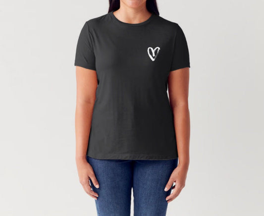 Damen T-Shirt - Herz Druck